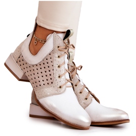 Stivali in pelle Maciejka 05541-25 Beige chiaro