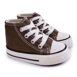 Sneaker alte verdi-khaki per bambini verde