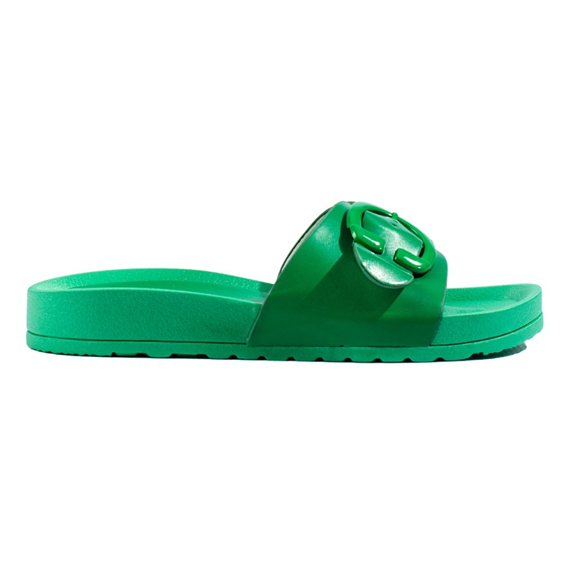 Ciabatte Shelovet con fibbia verde