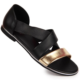 Sandalo slip on da donna nero Jezzi 3882