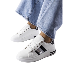 Sneakers con plateau bianche e nere di Sacaton bianco