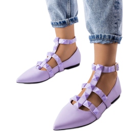 Ballerine viola con una spettacolare chiusura Blur