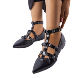 Ballerine nere con una spettacolare chiusura Blur nero
