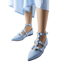 Ballerine blu con una spettacolare chiusura Blur