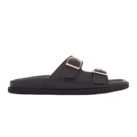 Marco Shoes Pantofole con fibbie nero