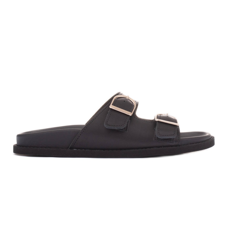 Marco Shoes Pantofole con fibbie nero