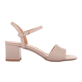 Marco Shoes Sandali con tacco midi beige