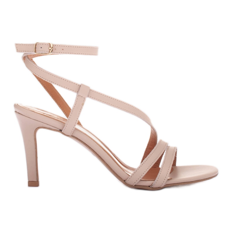 Marco Shoes Sandali con tacco alto beige