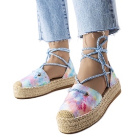 Espadrillas con plateau blu di Duffet
