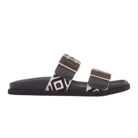 Marco Shoes Pantofole con fibbie nero