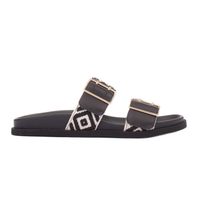 Marco Shoes Pantofole con fibbie nero
