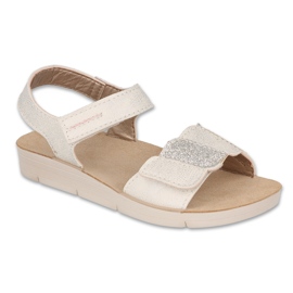 BEFADO SANDALS BEADS SANDALS Inserto in pelle 068Y005 BEIGE-SILVER