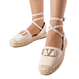 Espadrillas stringate beige di Parent