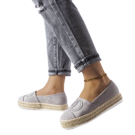 Espadrillas con plateau di colore grigio di Beaudry