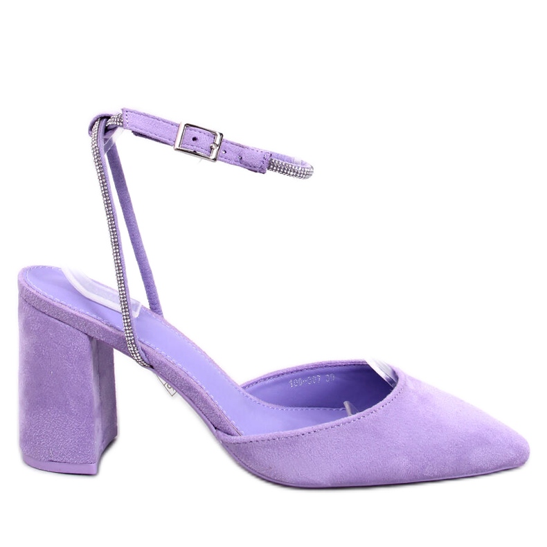 Décolleté con tacco aperto di Esten Purple viola