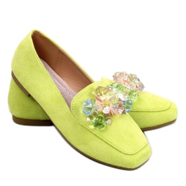 Mocassini con perline Deley Green verde