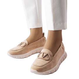Vinceza Sneaker senza lacci beige di Vincez