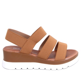 Sandali con zeppa Cregger color cammello marrone