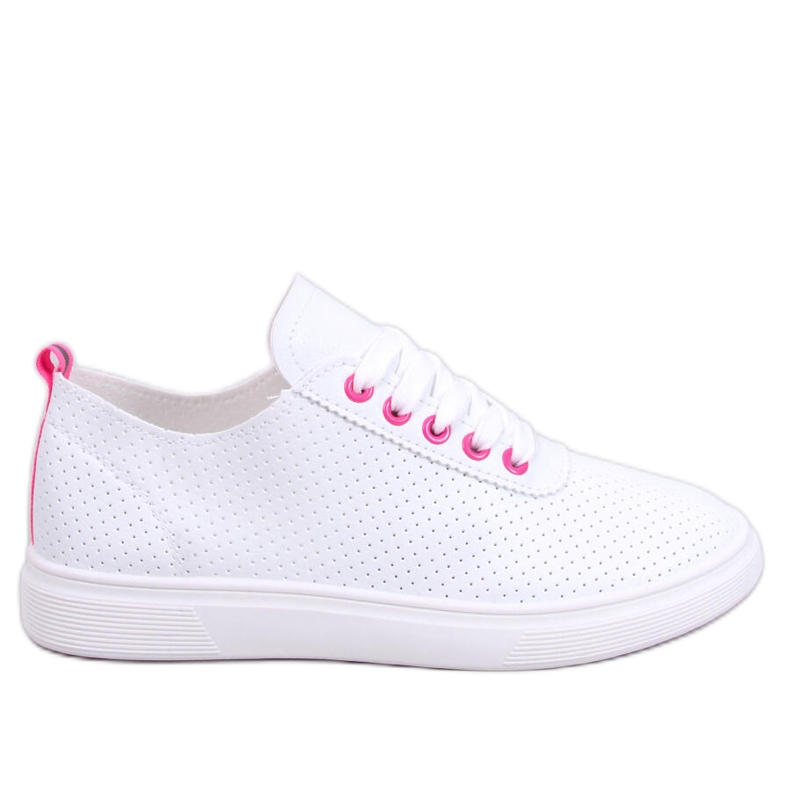 Sneakers da donna Gelman WHITE/FUCHJA bianca