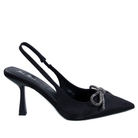Décolleté con tacco aperto Hannah Black nero
