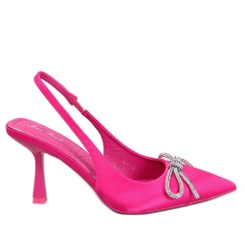 Décolleté con tacco aperto Hannah fucsia rosa