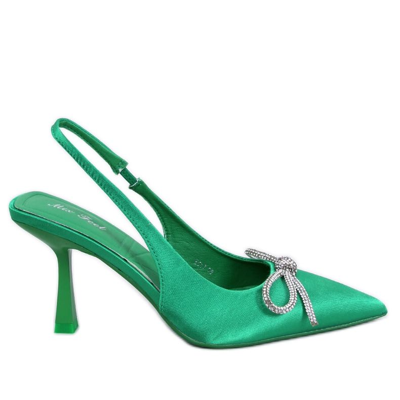 Décolleté con tacco aperto Hannah Green verde