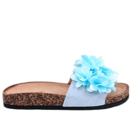 Pantofole in sughero con fiori Gardner Blue