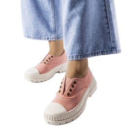 Sneaker Walton rosa elasticizzata