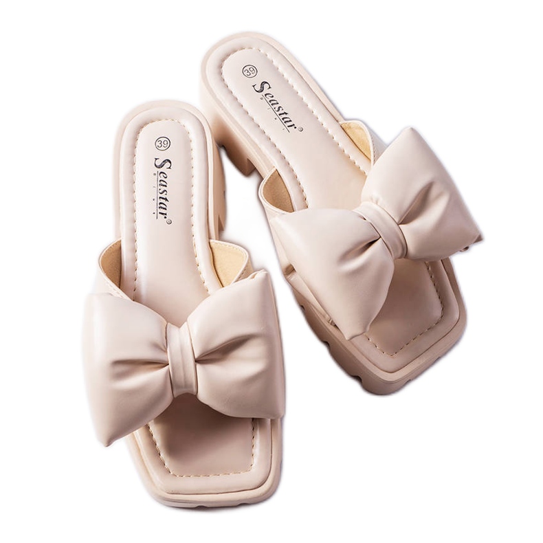 Ciabatte beige suola trattore di Bossé
