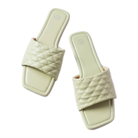Pantofole eleganti verdi con trapuntatura di Labrie verde