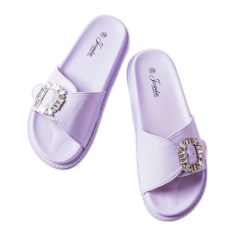 Cursori viola decorati con zirconi Griegsvei