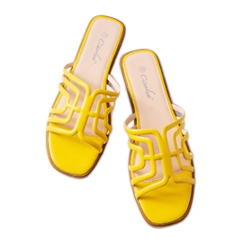 Pantofole Gandy gialle da donna giallo