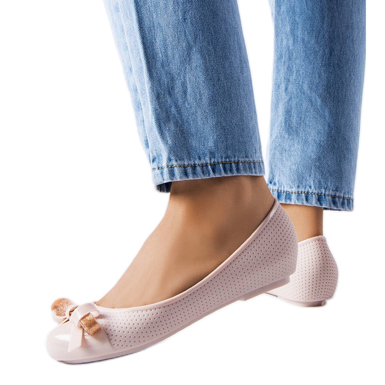 Ballerine beige decorate con un fiocco Harlingen