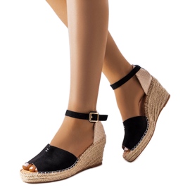 BM Espadrillas con zeppa di colore nero di Lauderdale