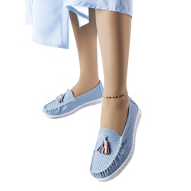 Mocassini Maryville in pelle blu