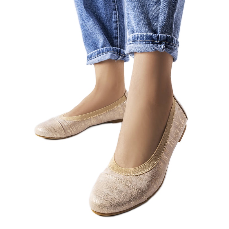 Ballerine beige metallizzate di Crummit