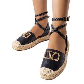 Espadrillas stringate Parent nere nero