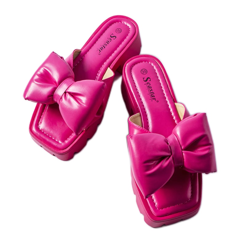 Seastar Pantofole fucsia con suola trattore di Bossé rosa