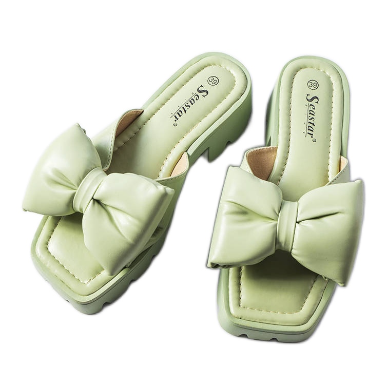 Seastar Pantofole verdi con suola da trattore di Bossé verde