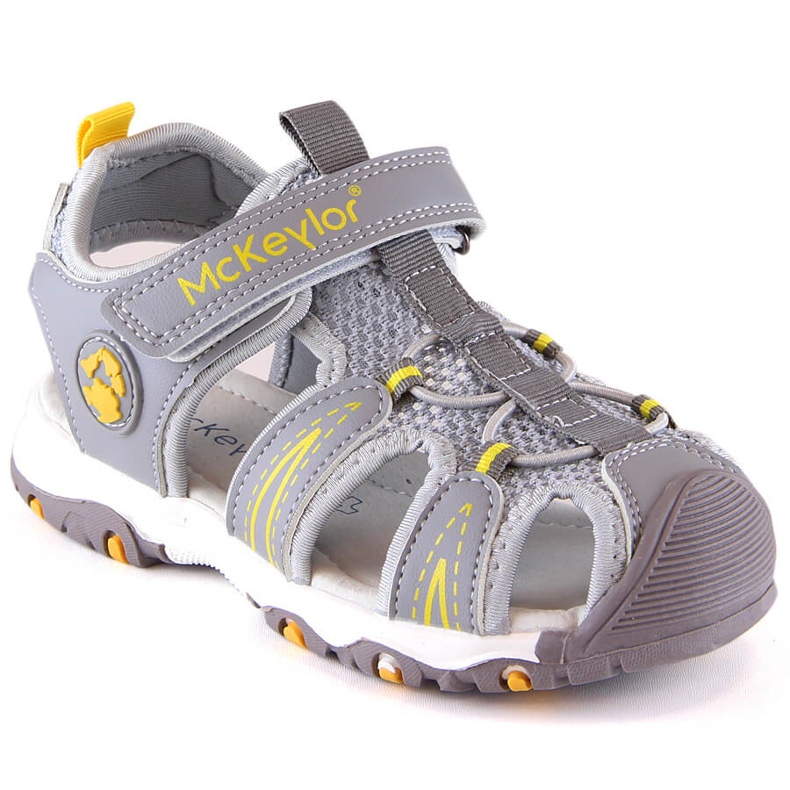 Sandali grigi McKeylor 47702 da bambino con velcro grigio