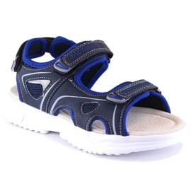McKeylor 47701 sandali con velcro blu navy per ragazzi