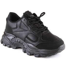 Scarpe sportive da donna nere sulla piattaforma eVento 5465 nero