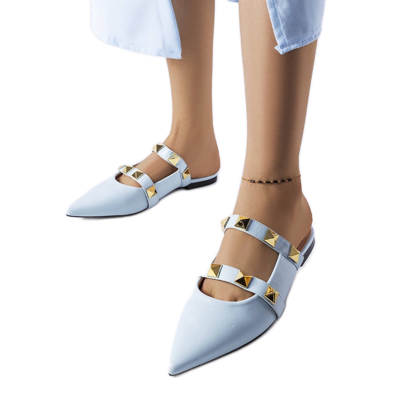 Sandali blu con borchie di Ruckman