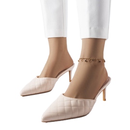 Infradito trapuntate beige di Lambert