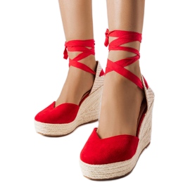 Espadrillas con zeppa rosse di Dubois rosso