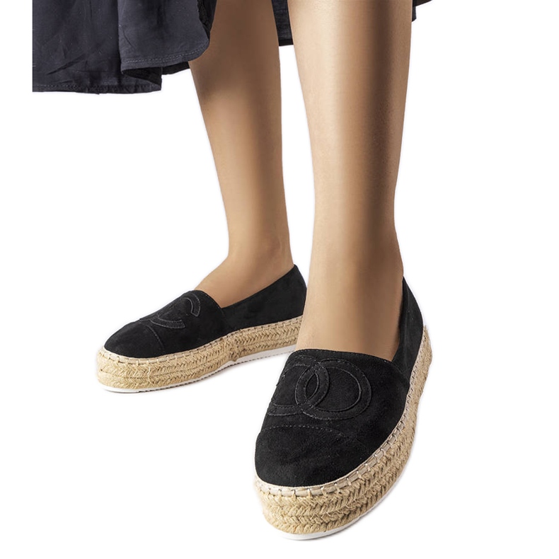 Espadrillas nere con plateau di Beaudry nero