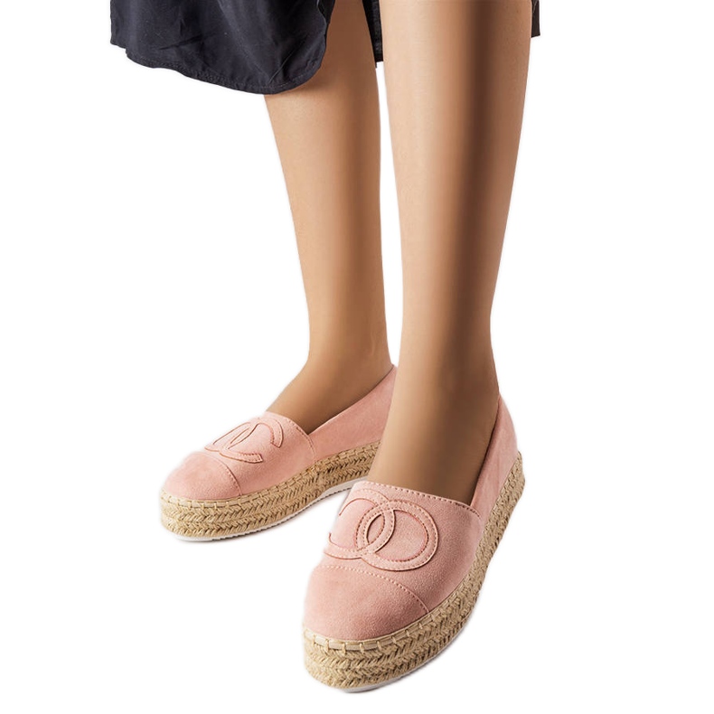 Espadrillas rosa con plateau di Beaudry