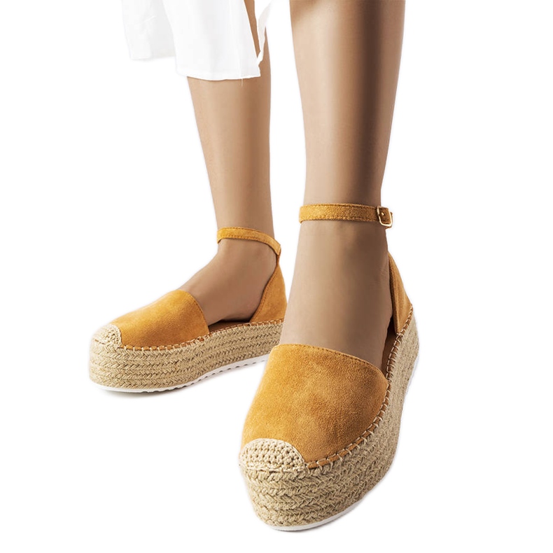 Espadrillas marroni con plateau di Clousson marrone