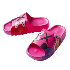 Infradito rosa scuro con stampe