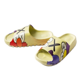 Pantofole verdi con stampe verde